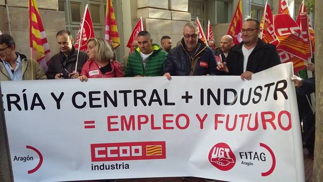 Concentración en Zaragoza  en defensa del sector minero-ele´ctrico