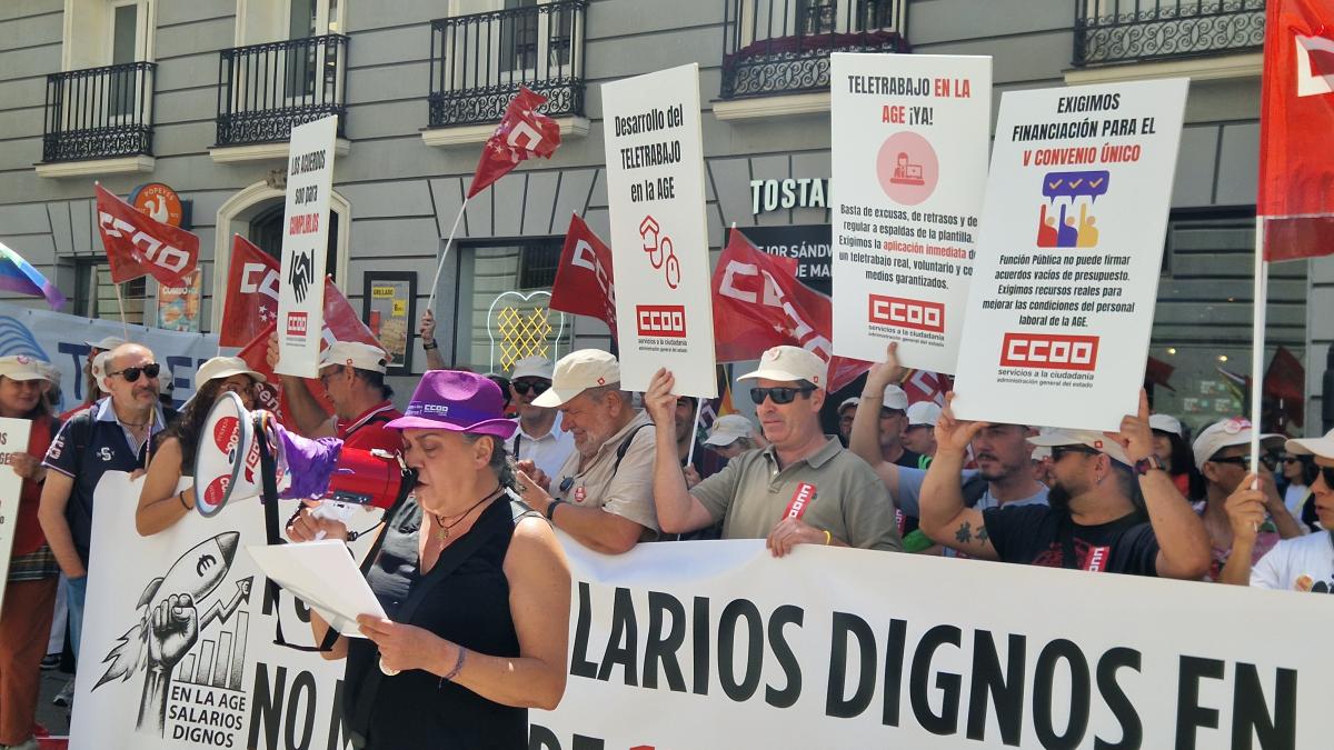 Concentración CCOO en la AGE de 9 de junio de 2026