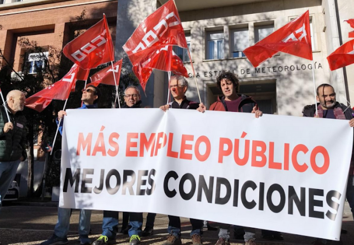 Concentración del pasado diciembre de 2025 en AEMET