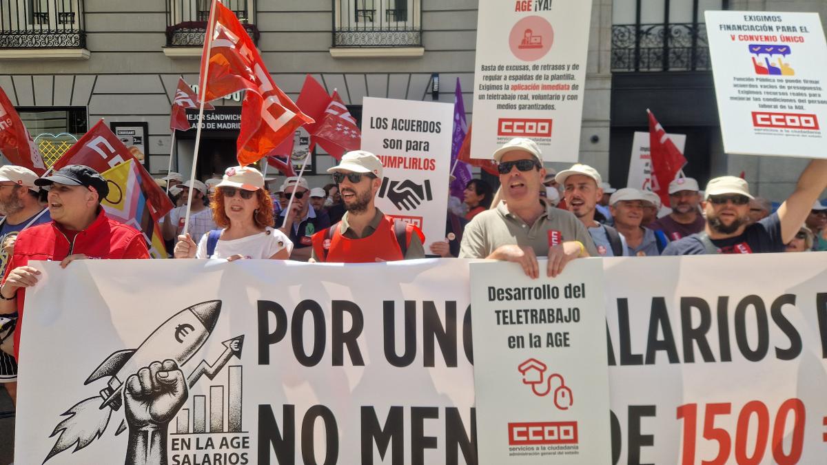 Concentración CCOO en la AGE de 9 de junio de 2026