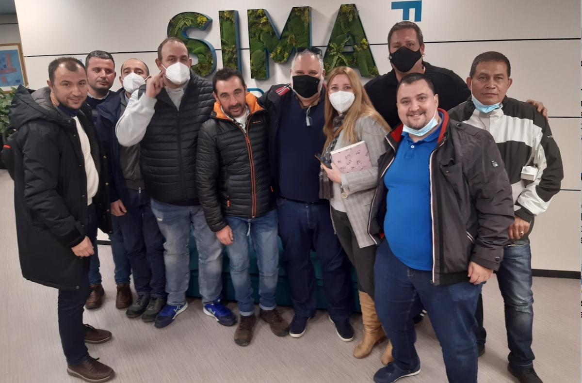 Delegación de CCOO que negoció el preacuerdo que se alcanzó anoche