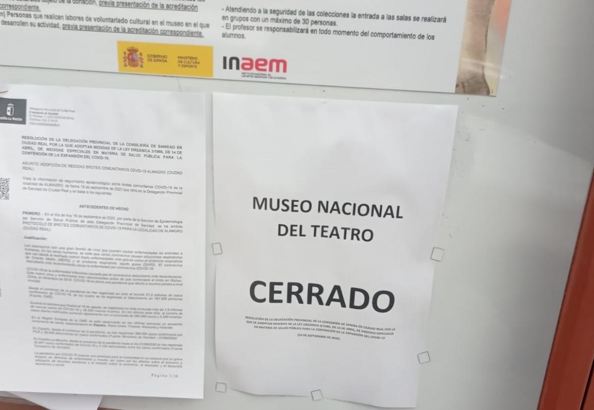 Museo Nacional del Teatro (Almagro) cerrado por huelga