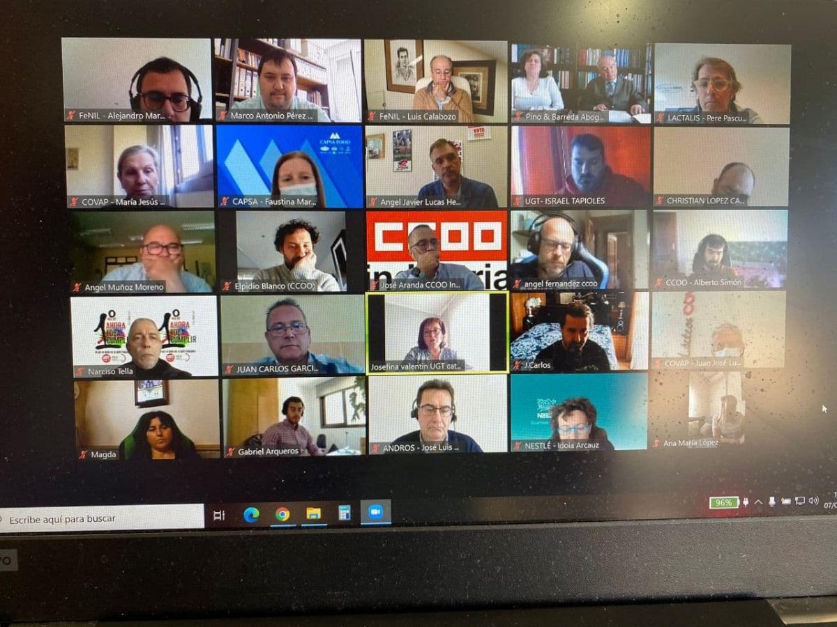 Reunión de negociación del convenio colectivo estatal de industrias lácteas