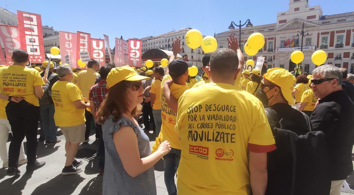 Gran marcha en Madrid #1JUN en defensa del Servicio Público de Correos.