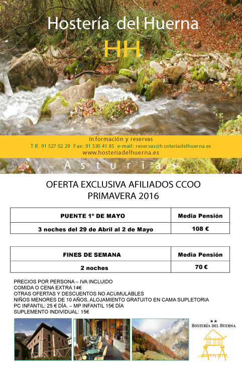 Oferta Hostería del Huerna primavera 2016