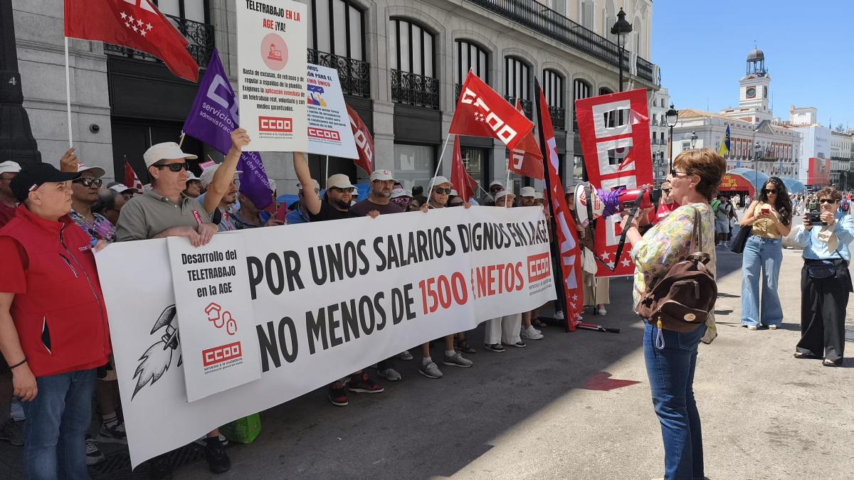 Concentración CCOO en la AGE de 9 de junio de 2026