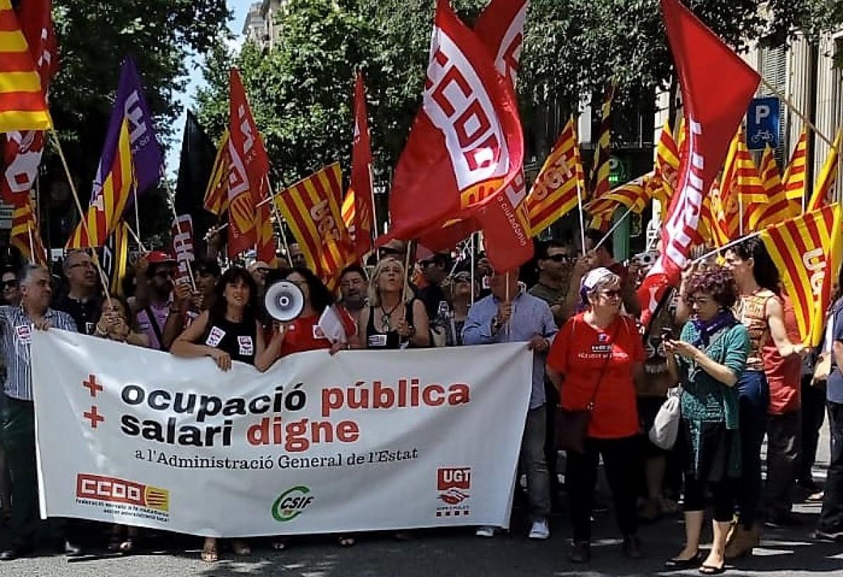 Concentración en Barcelona en defensa de los Servicios Públicos