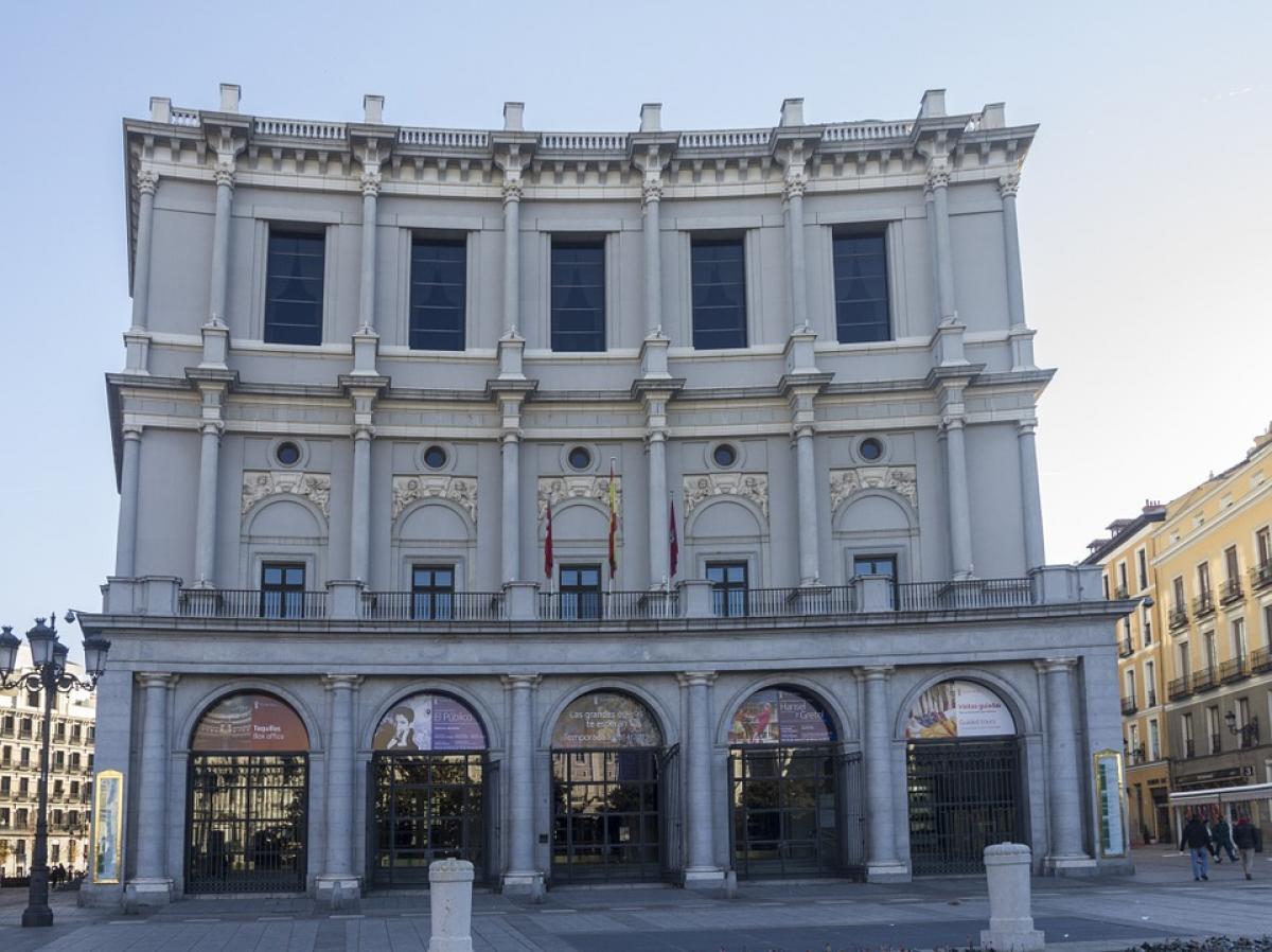 Fachada del Teatro Real a la Plaza de Oriente