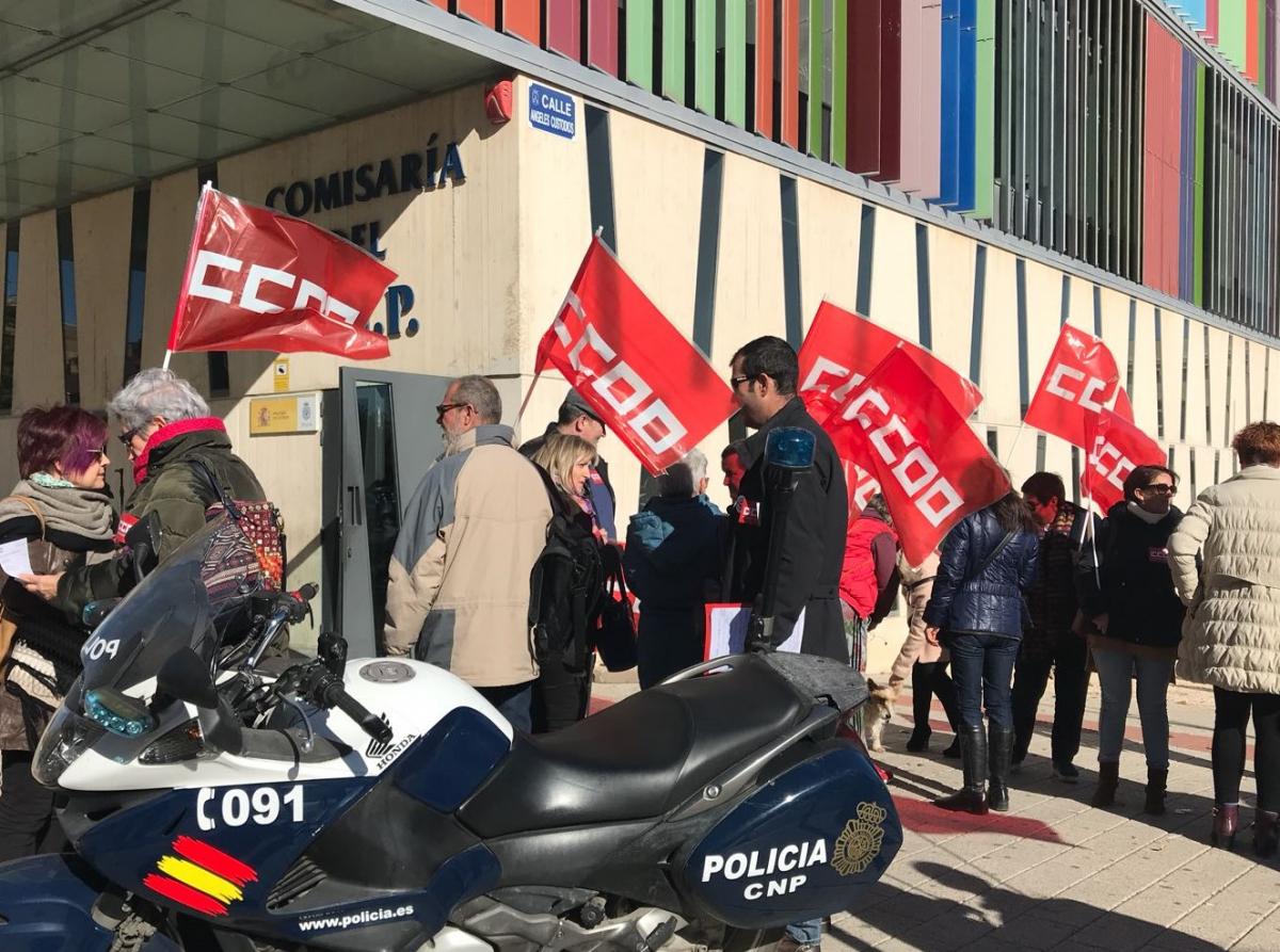 Concentración en Albacete de CCOO interior, se exige el cese inmediato de dos responsables policiales