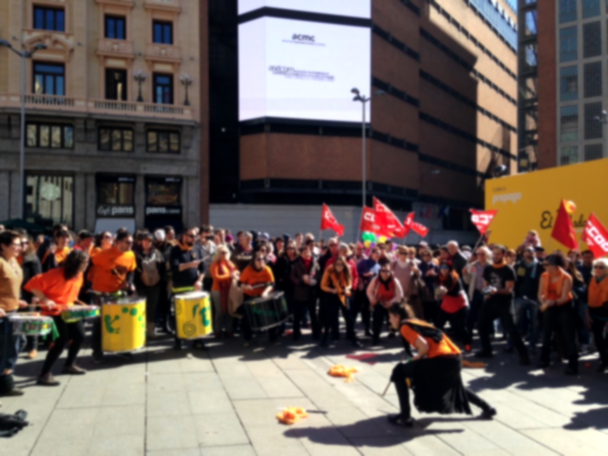 Acto reivindicativo y festivo de la Marea Naranja y la Alianza en Defensa de los Servicios Sociales