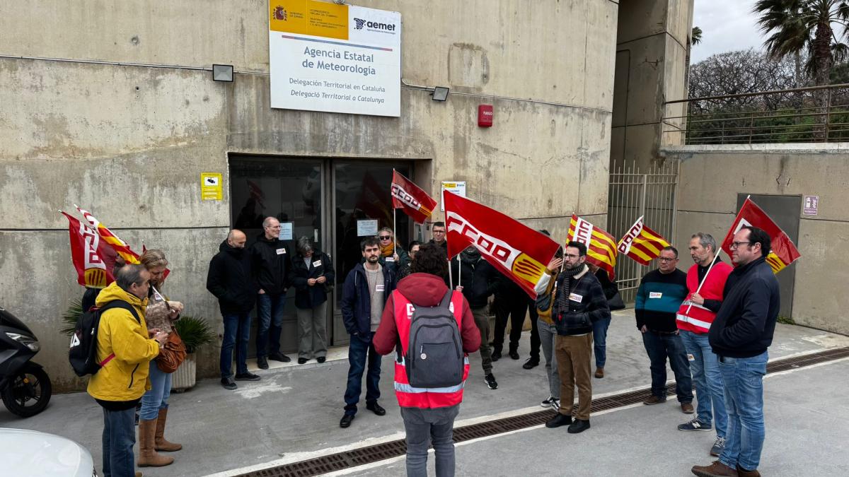 Concentración ante la AEMET en Barcelona