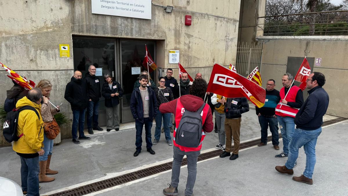 Concentración ante la AEMET en Barcelona