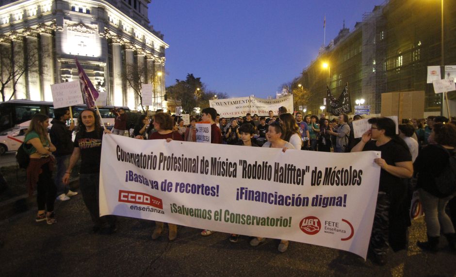El Conservatorio Profesional de Música Rodolfo Halffter (Móstoles) se moviliza contra el recorte en su financiación