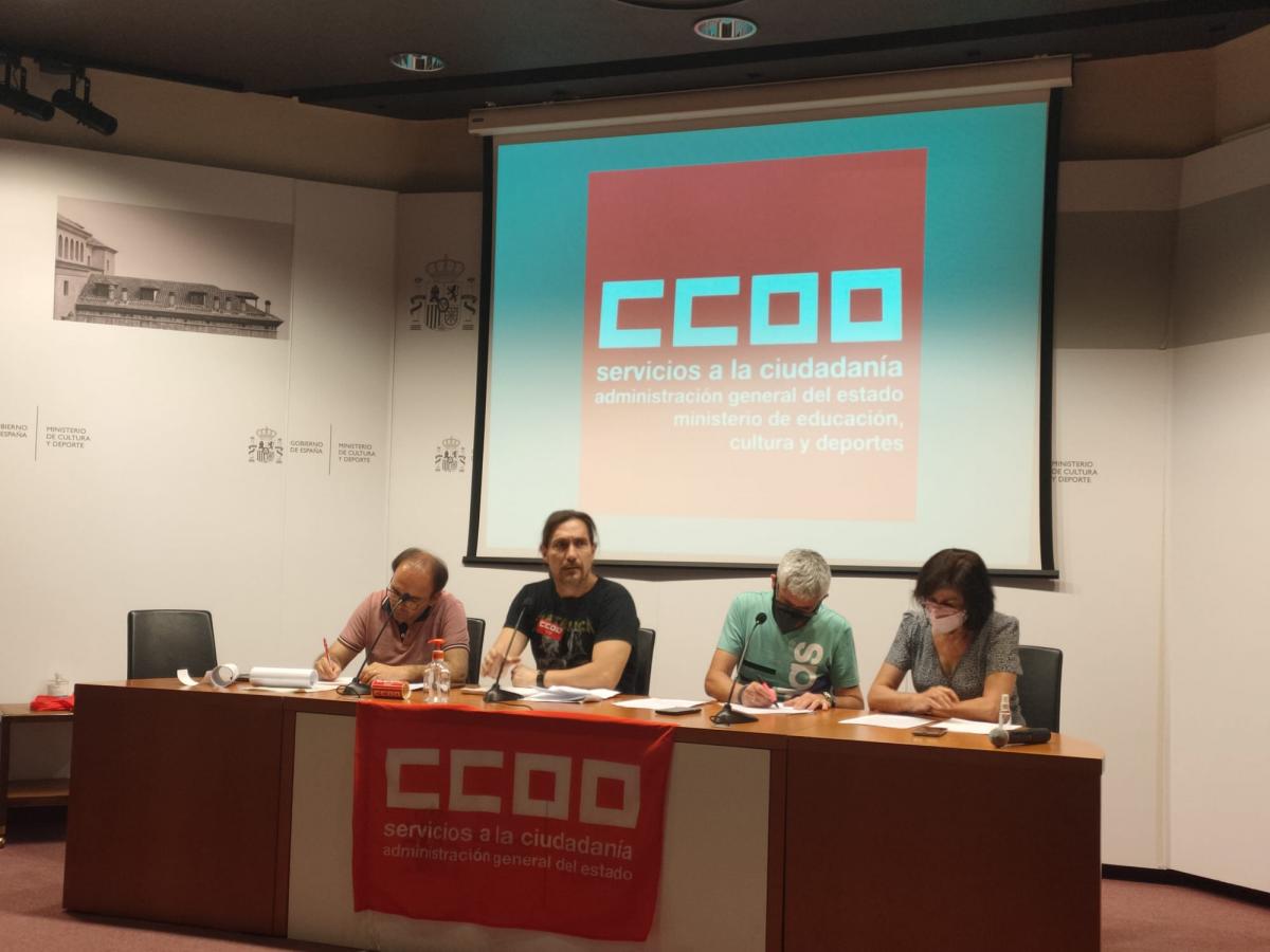Asamblea de CCOO en Cultura y Deporte.