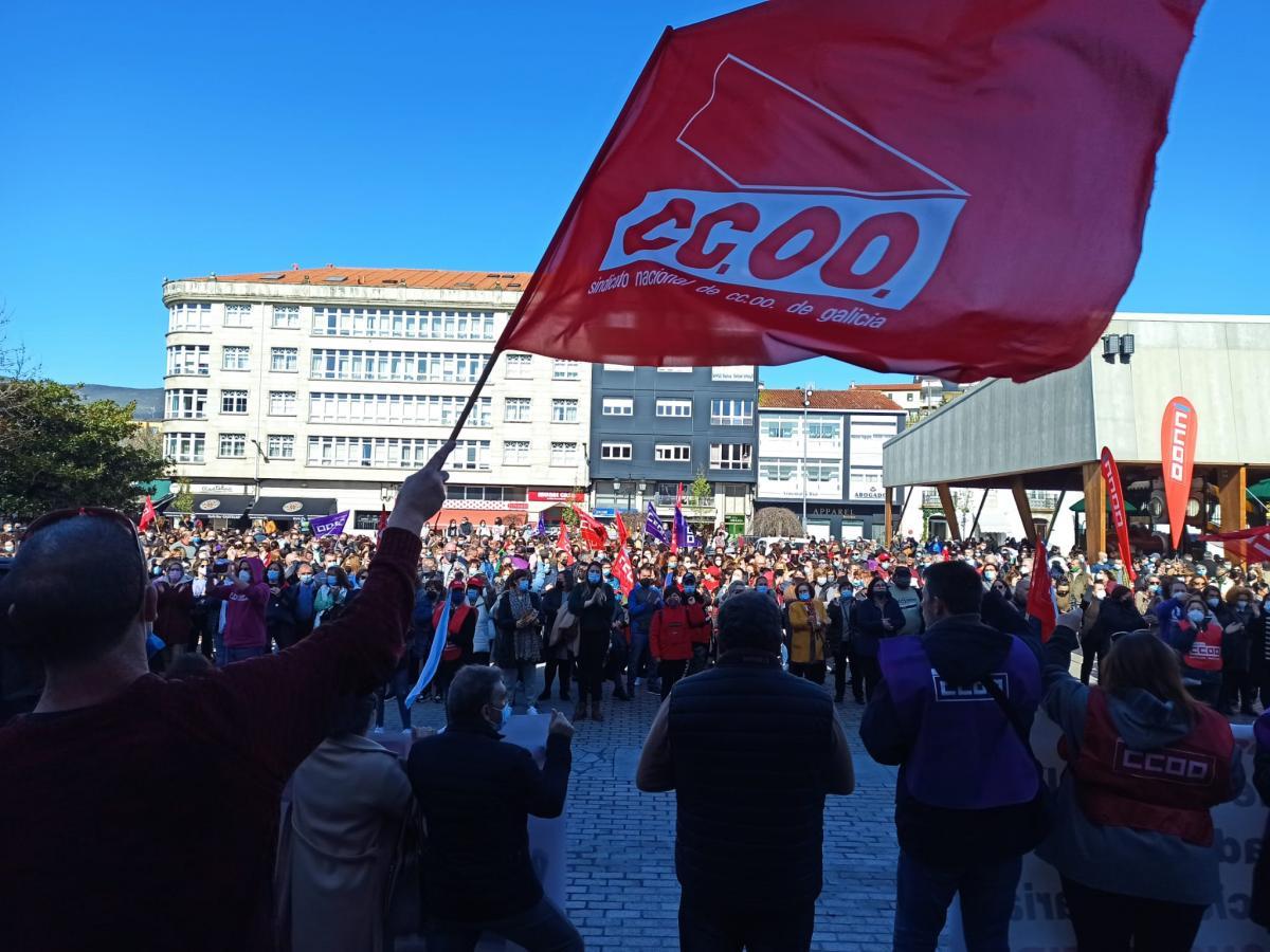 Manifestación en el sector de conservas de pescado el pasado mes de febrero (imagen de archivo)