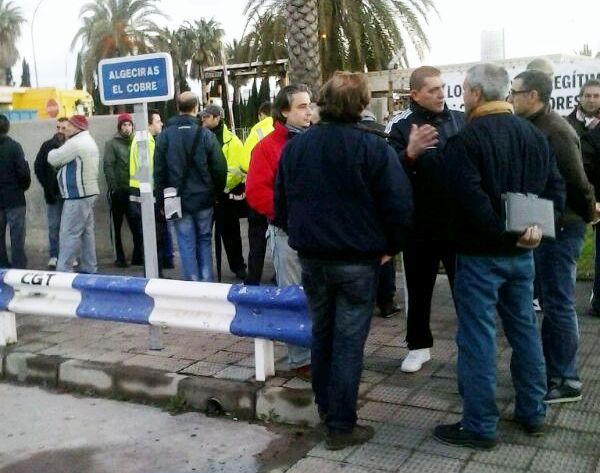 Plantilla de Gibraltronic en la concentración