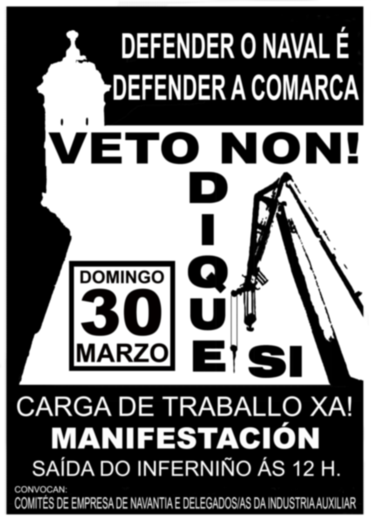 Imaxe do cartel da manifestación do vindeiro domingo, día 30 de marzo.