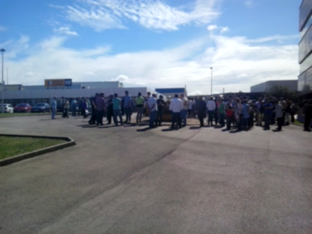 Movilización de ayer en el centro de Arganda (Madrid)