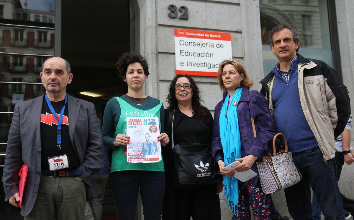 Rueda de prensa huelga contra reválidas LOMCE