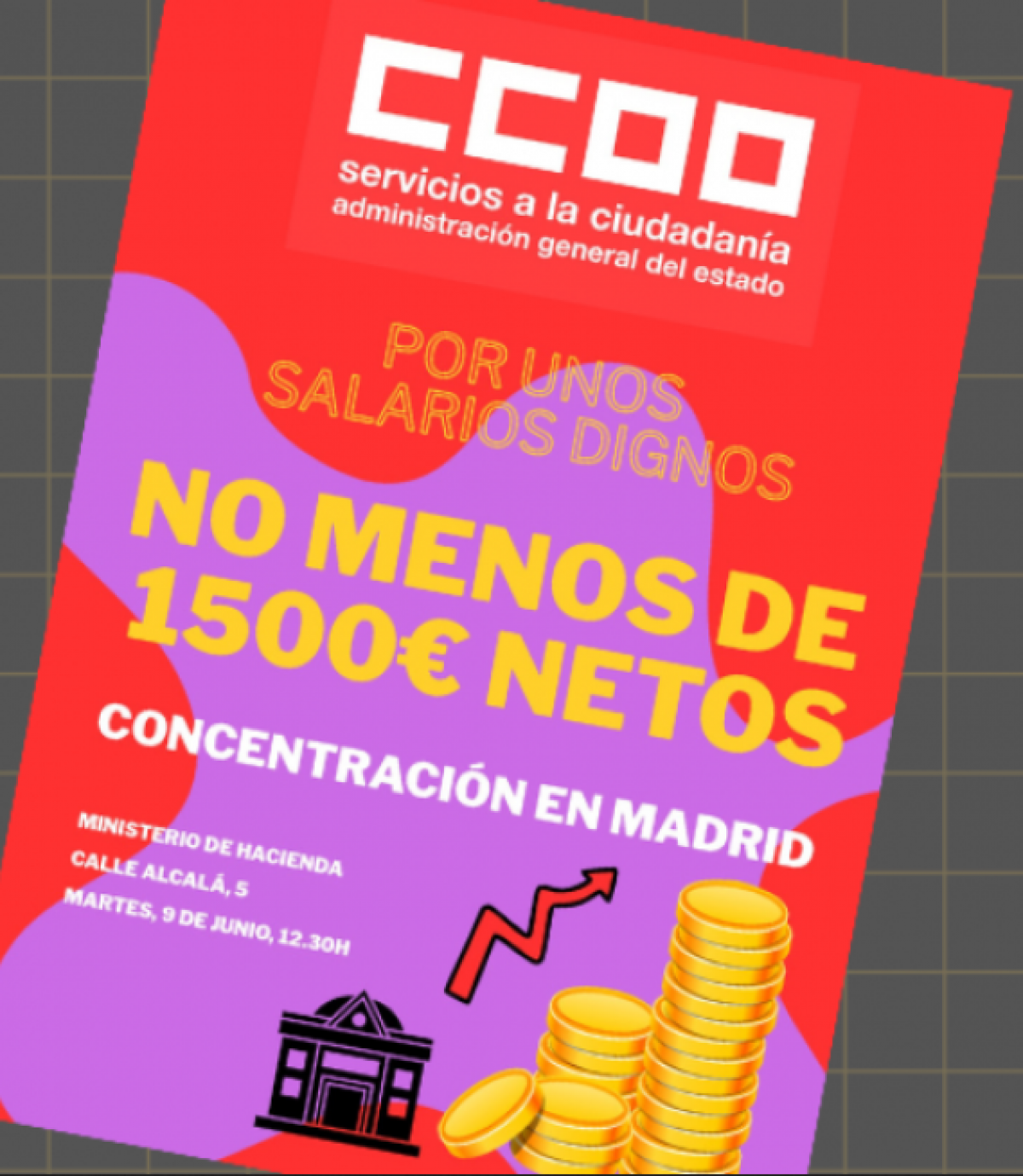cartel campaña no menos de 1500 euros netos AGE