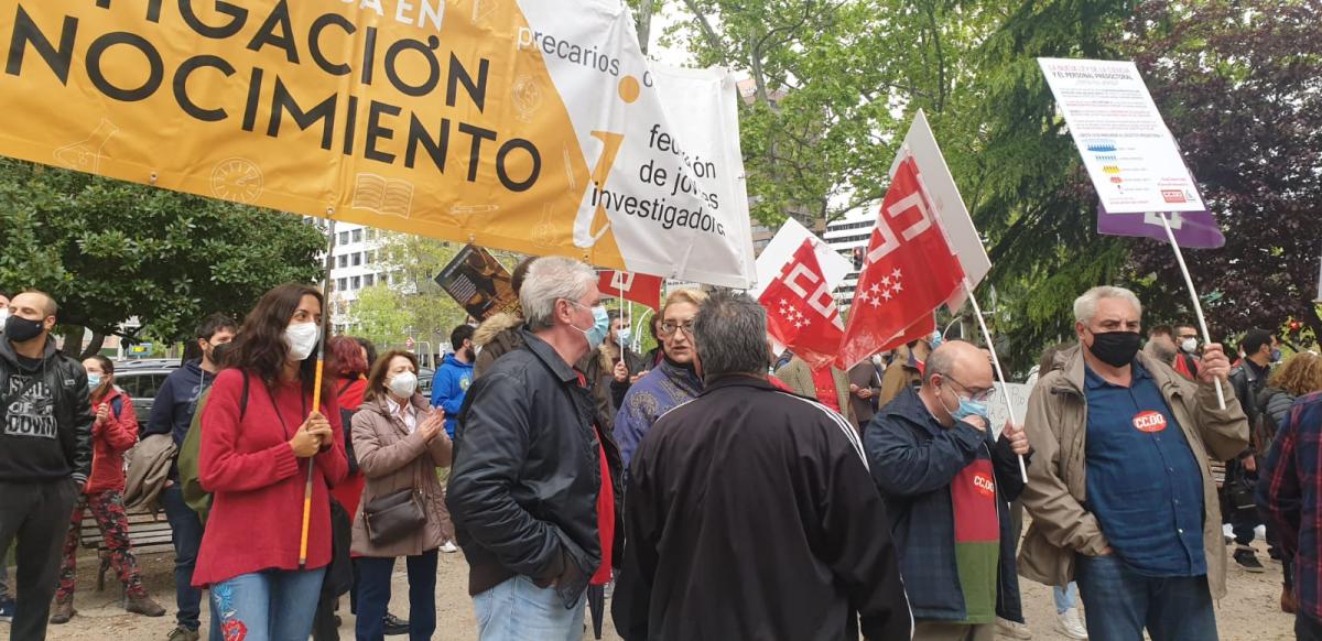 Concentración contra la reforma de la Ley de Ciencia (Madrid).