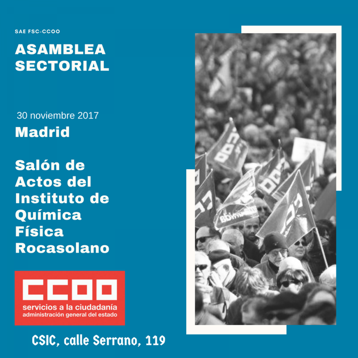 Asamblea Sectorial 30 Noviembre 2017 SAE FSC-CCOO