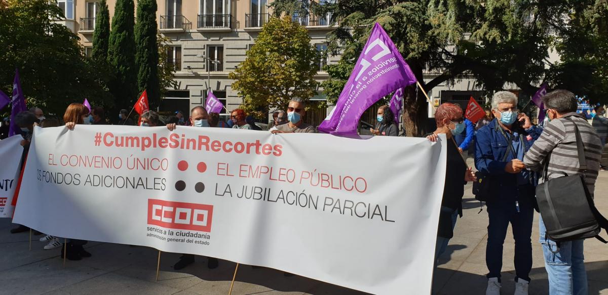 #CumpleSinRecortes. Concentración Madrid 8 oct 2020