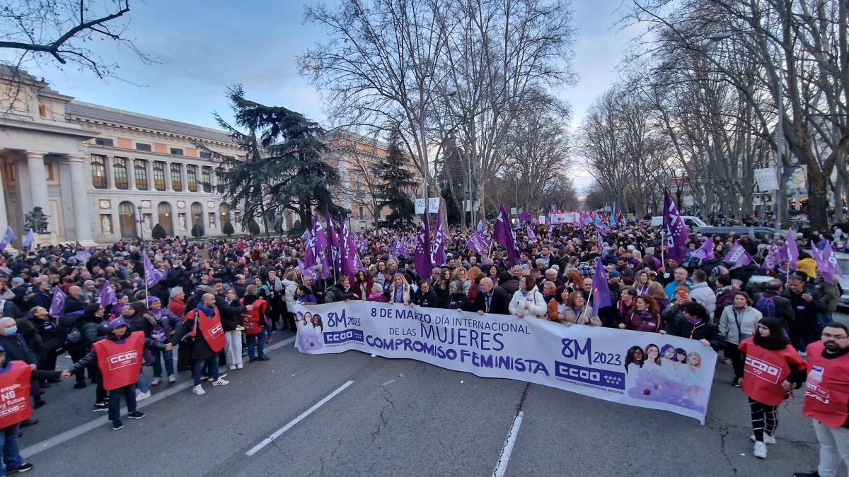 8M: “El feminismo es el sujeto colectivo de todas las mujeres” (Foto CCOO Madrid)