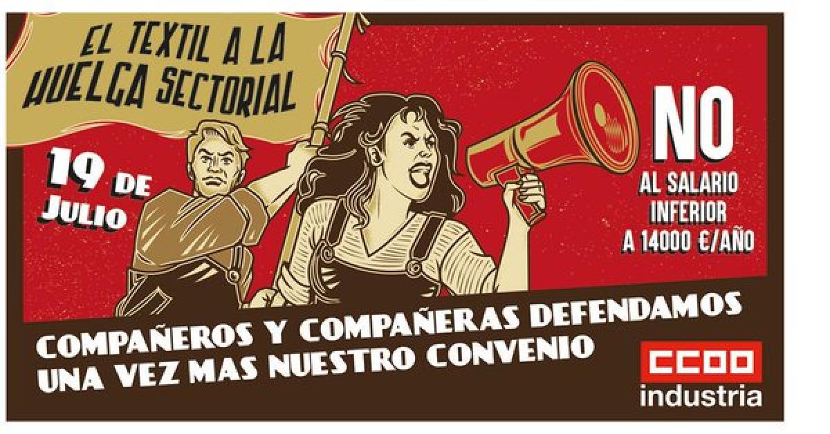 Cartel de la huelga del textil
