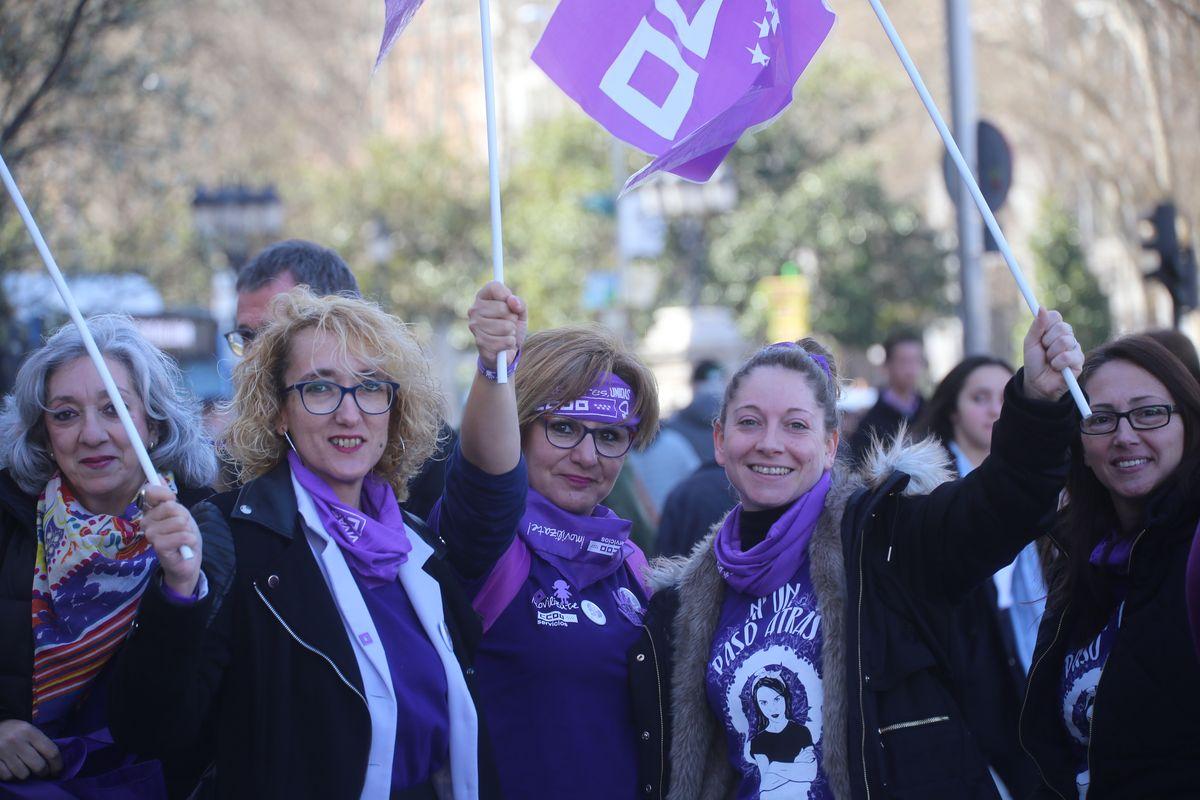 8M Día Internacional de la Mujer Trabajadora, concentración en Cibeles