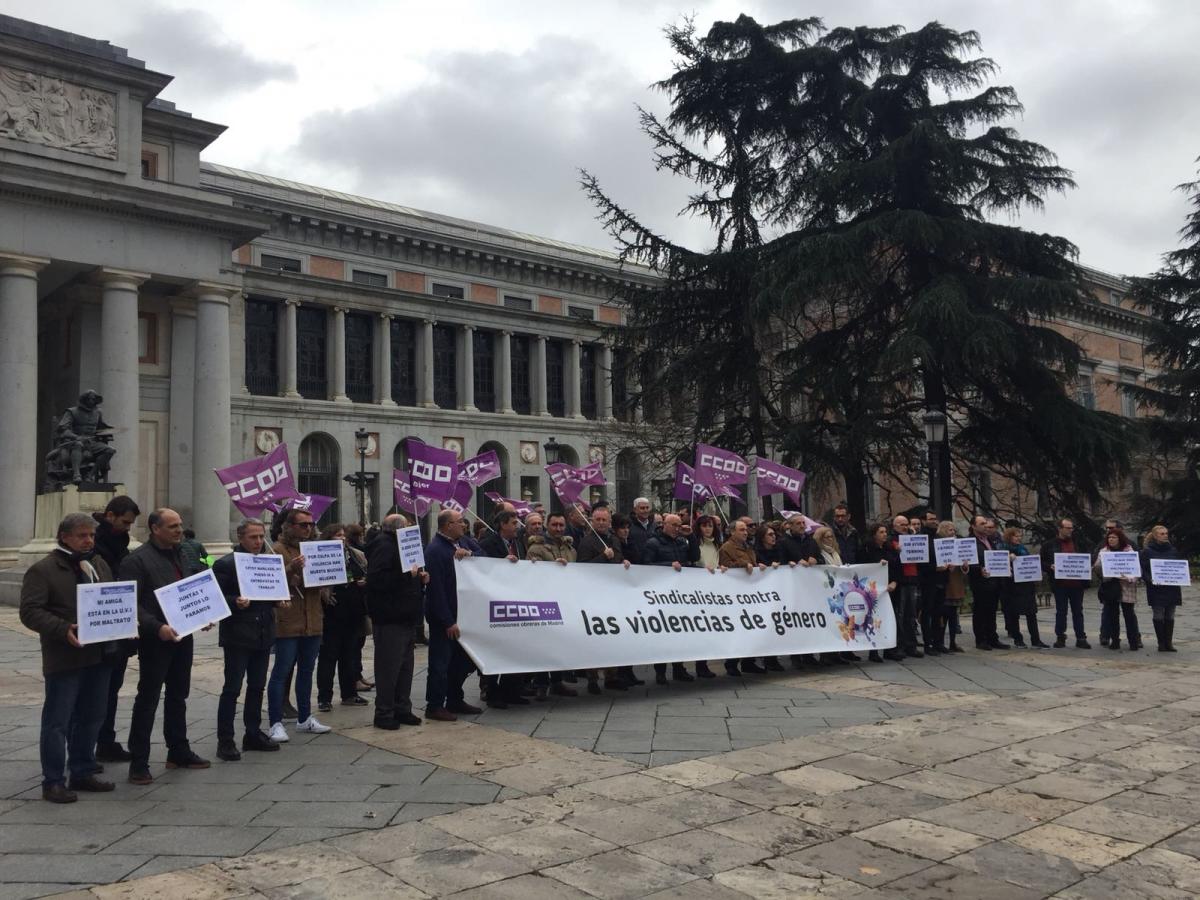 Concentración contra el asesinato machista de Málaga