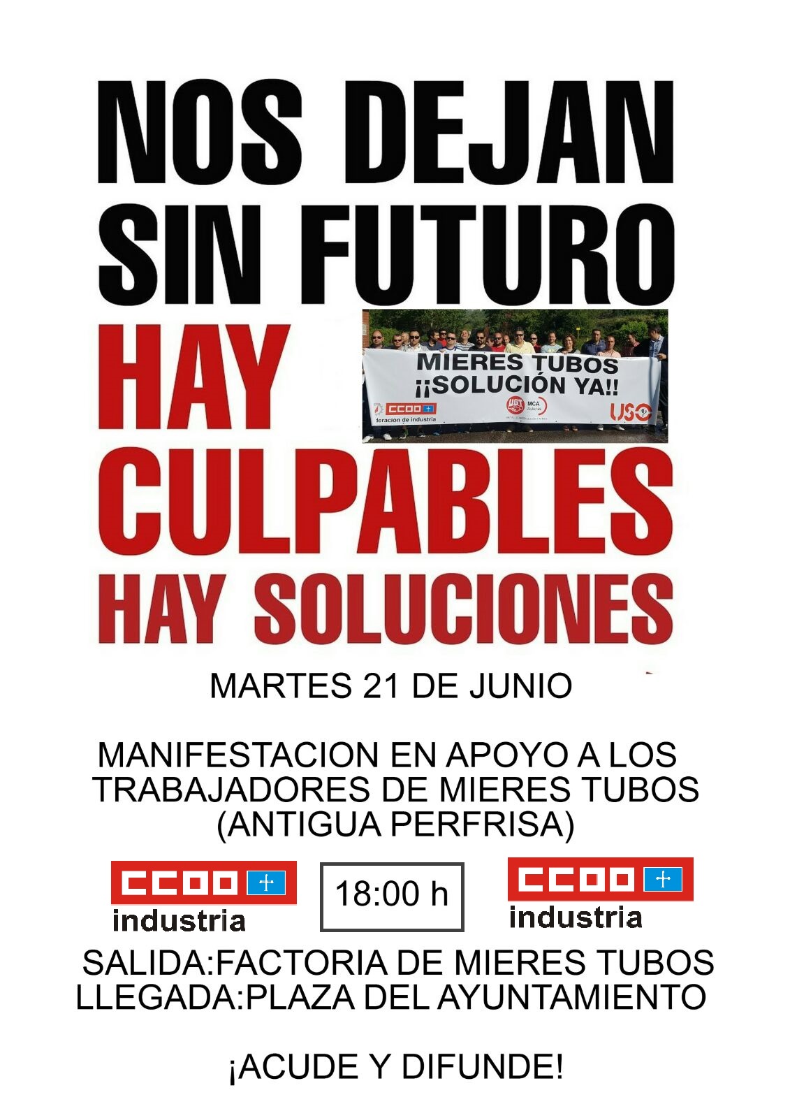 cartel de la manifestación