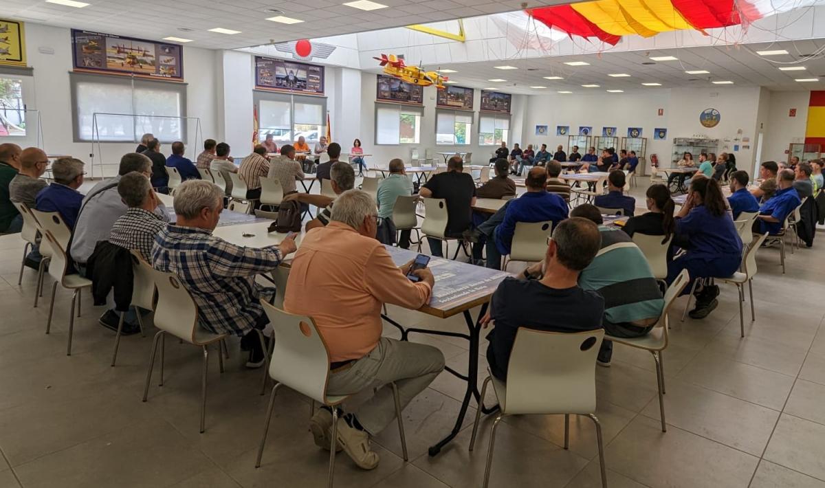 Asamblea informativa de CCOO en Maestranza Aérea de Albacete
