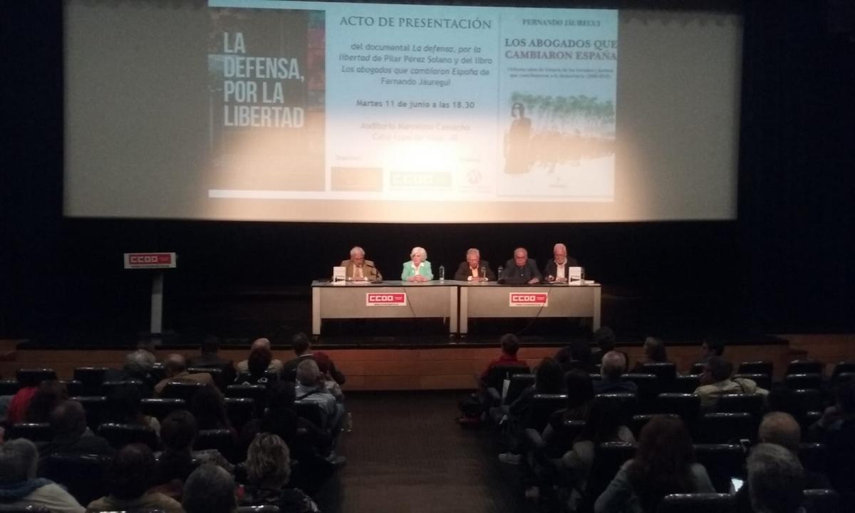 CCOO recuerda el trabajo de la abogacía española por la libertad y la democracia