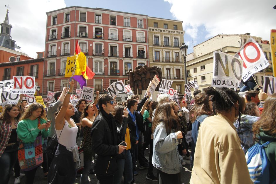 Manifestación de estudiantes por la derogación de la LOMCE, Madrid 14-4-2016