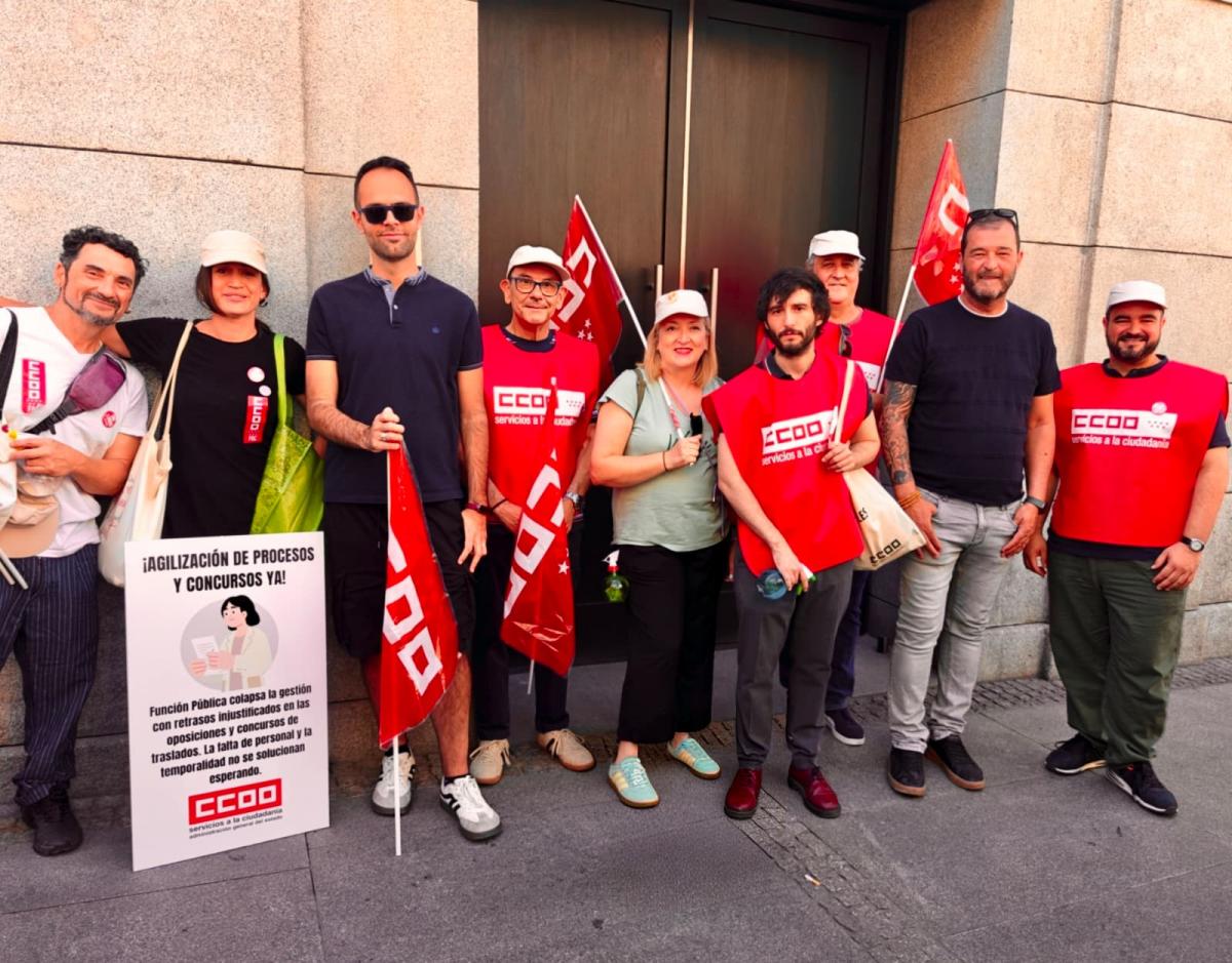 Concentración CCOO en la AGE de 9 de junio de 2026