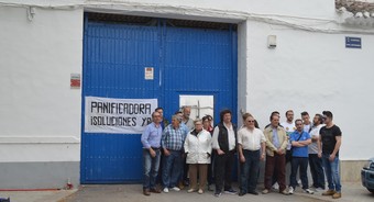 Concentración de los trabajadores de la Panificadora de Tomelloso