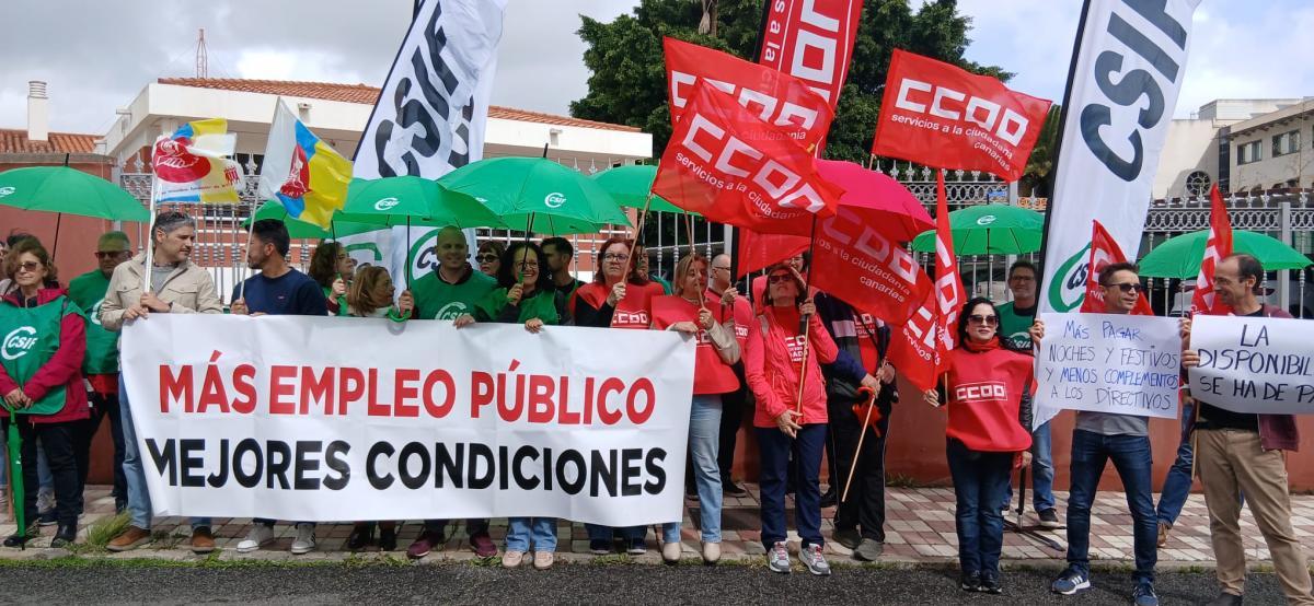 AEMET: Nueva concentración exigiendo mejoras en la Agencia, en Las Palmas