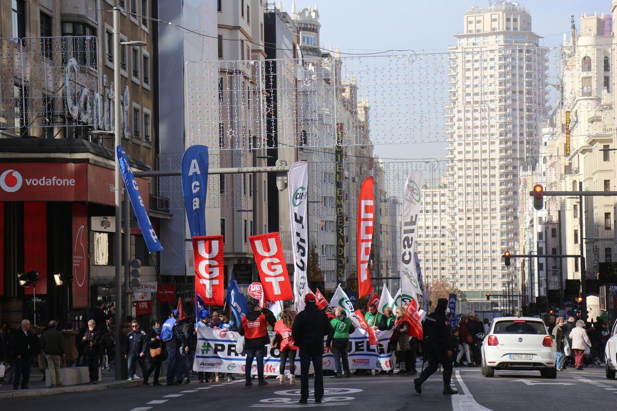 Manifestación de funcionarios y funcionarias de prisiones
