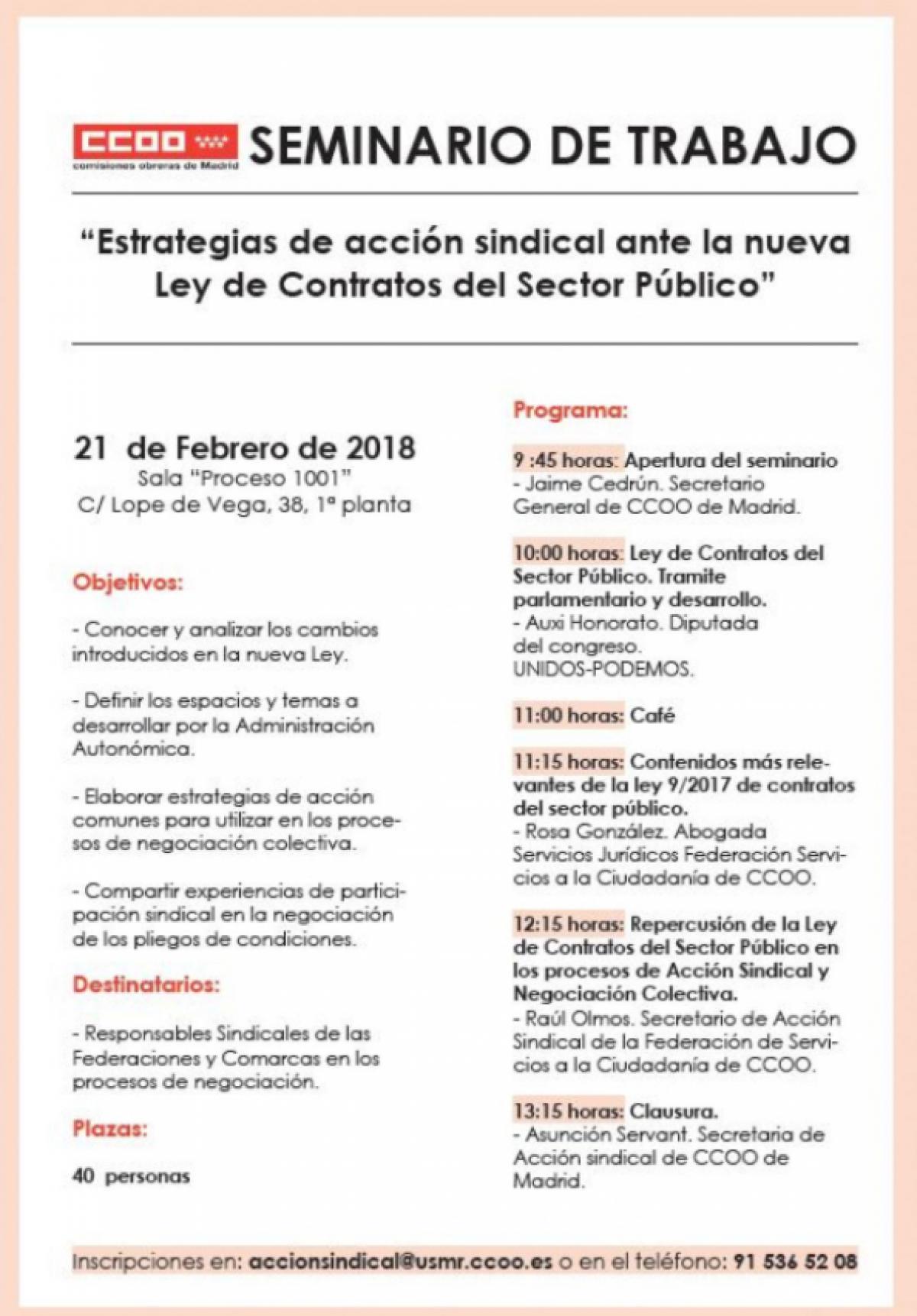 Estrategias de Acción Sindical ante la nueva Ley de Contratos del Sector Público
