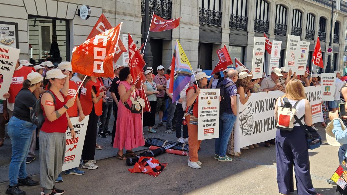 Concentración CCOO en la AGE de 9 de junio de 2026