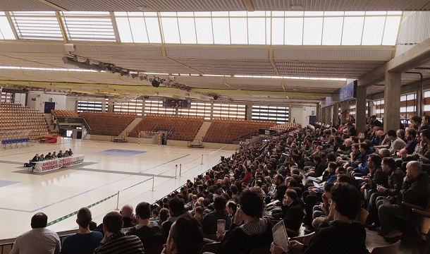 Momento de la asamblea convocada esta mañana