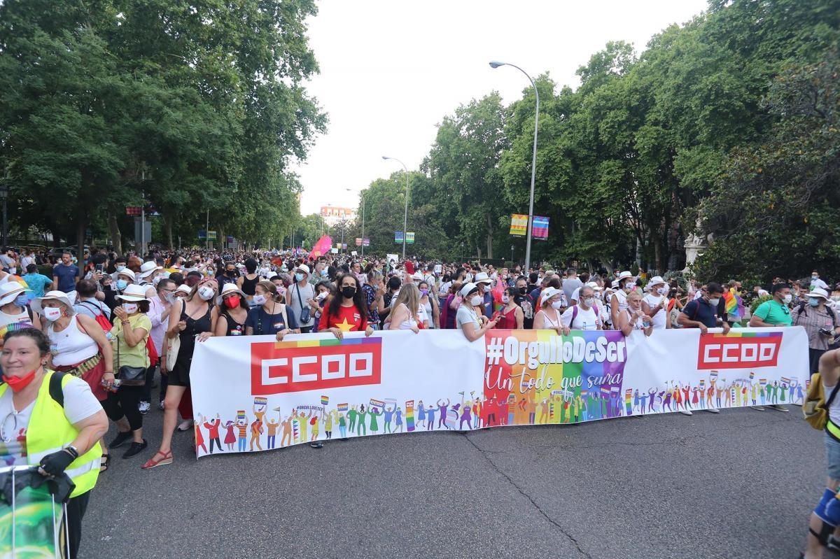 Orgullo 2021 en Madrid (foto de CCOO Madrid).