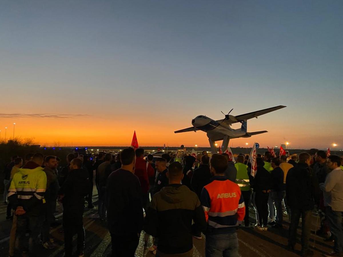 La huelga fue un éxito en Airbus