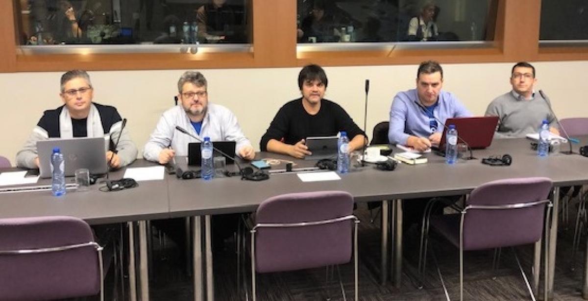Delegación de CCOO que acudió a la reunión de Bruselas