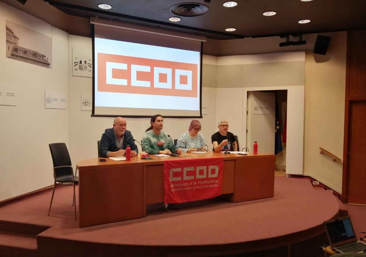 Asamblea informativa convocada por CCOO en el Ministerio de Cultura