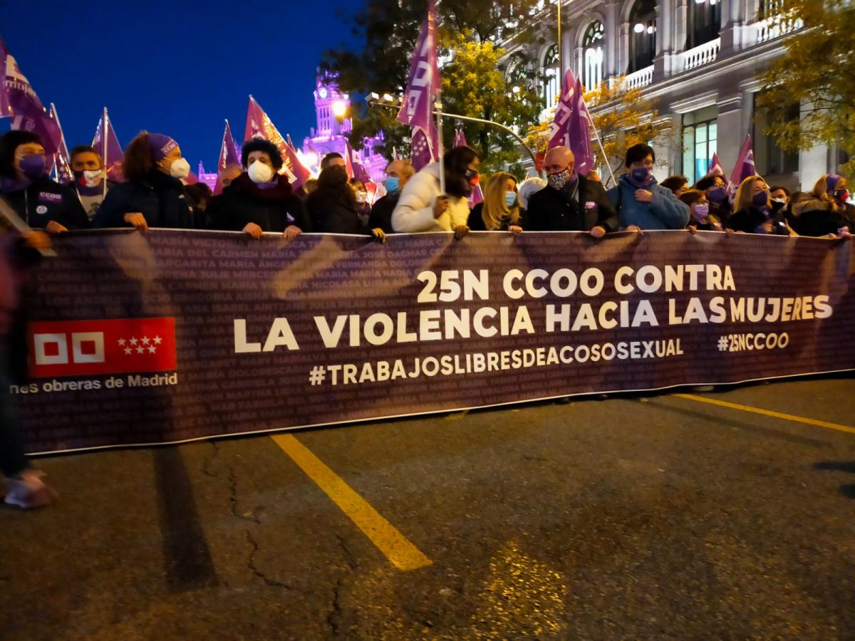 Manifestación en Madrid, 25N Dia por la eliminación de la violencia hacia las mujeres.