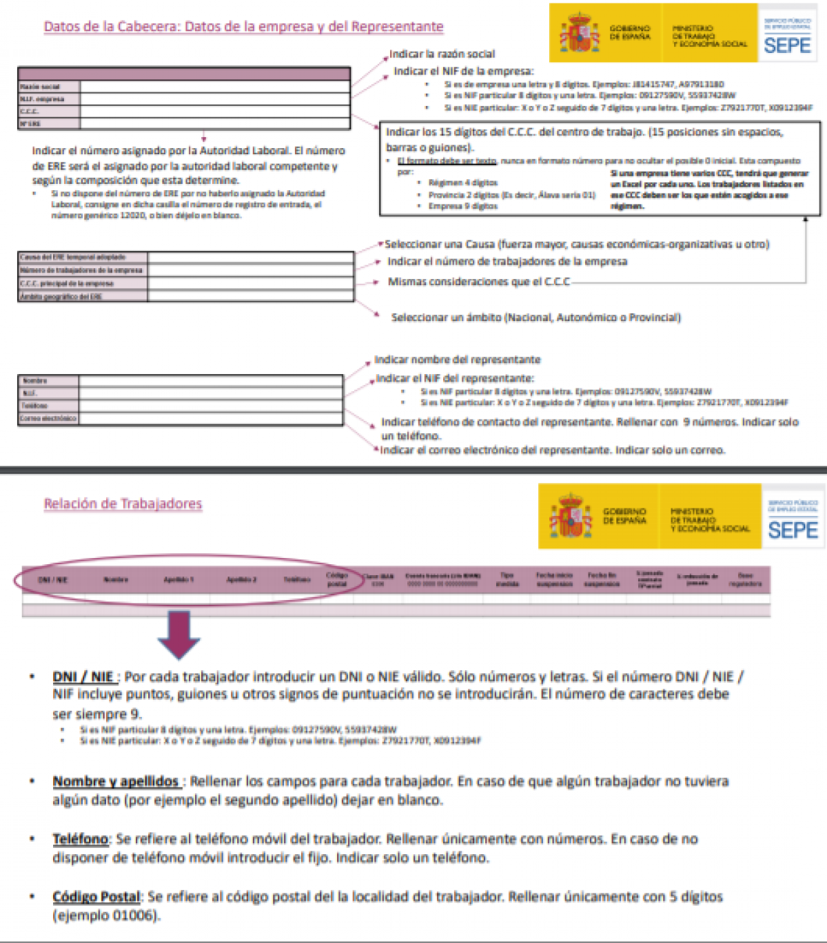 Guía visual para la tramitación de la solicitud colectiva de prestación por desempleo