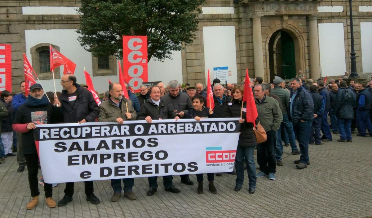 Concentración en el Arsenal de Ferrol el 21 de marzo de 2018